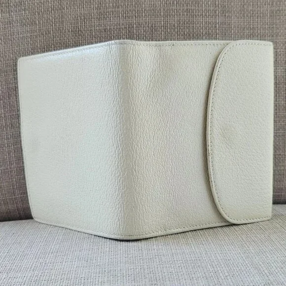Gucci Cardholder Wallet Bifold Off White Genuine Leather Purse Made in Italy - Picture 6 of 14